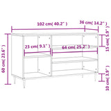 Schoenenkast 102x36x60 cm bewerkt hout zwart