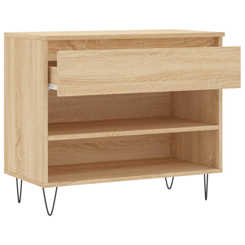 Schoenenkast 70x36x60 cm bewerkt hout sonoma eikenkleurig