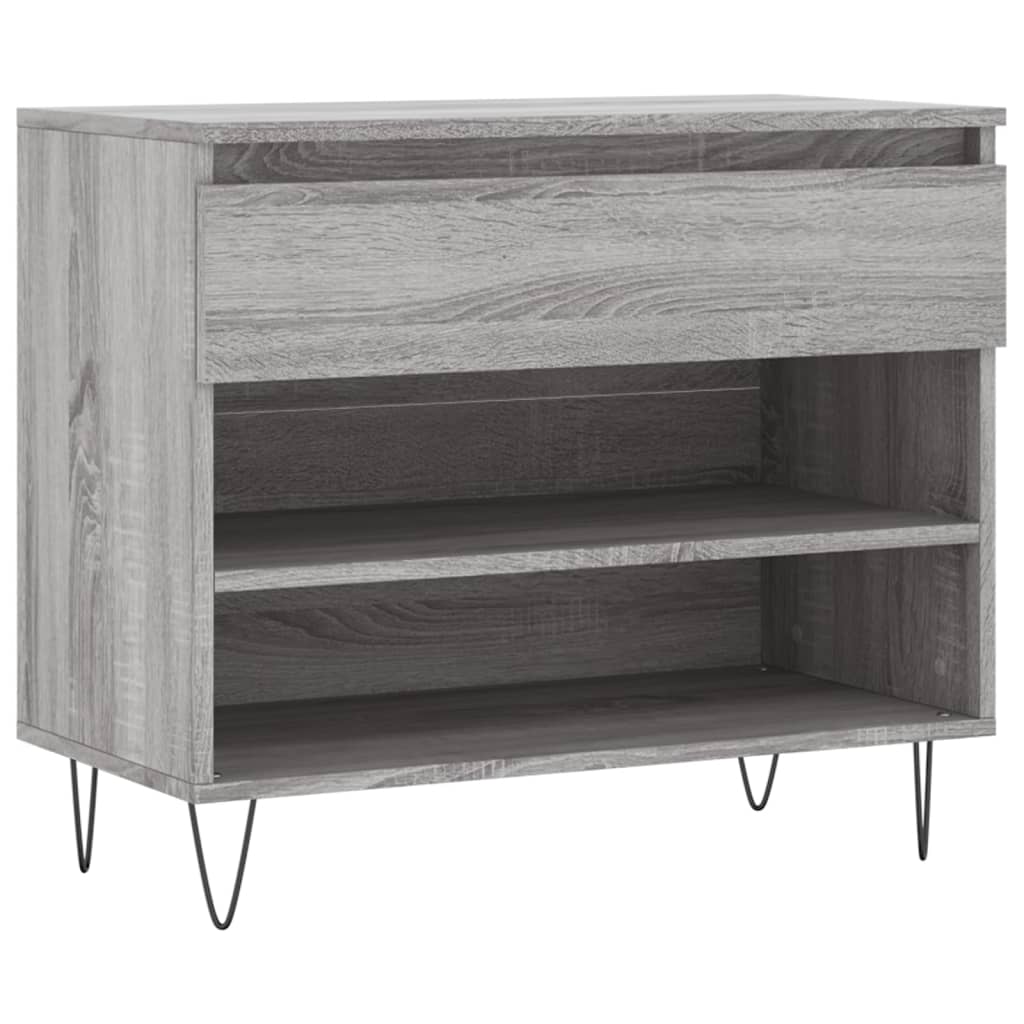 Schoenenkast 70x36x60 cm bewerkt hout sonoma grijs