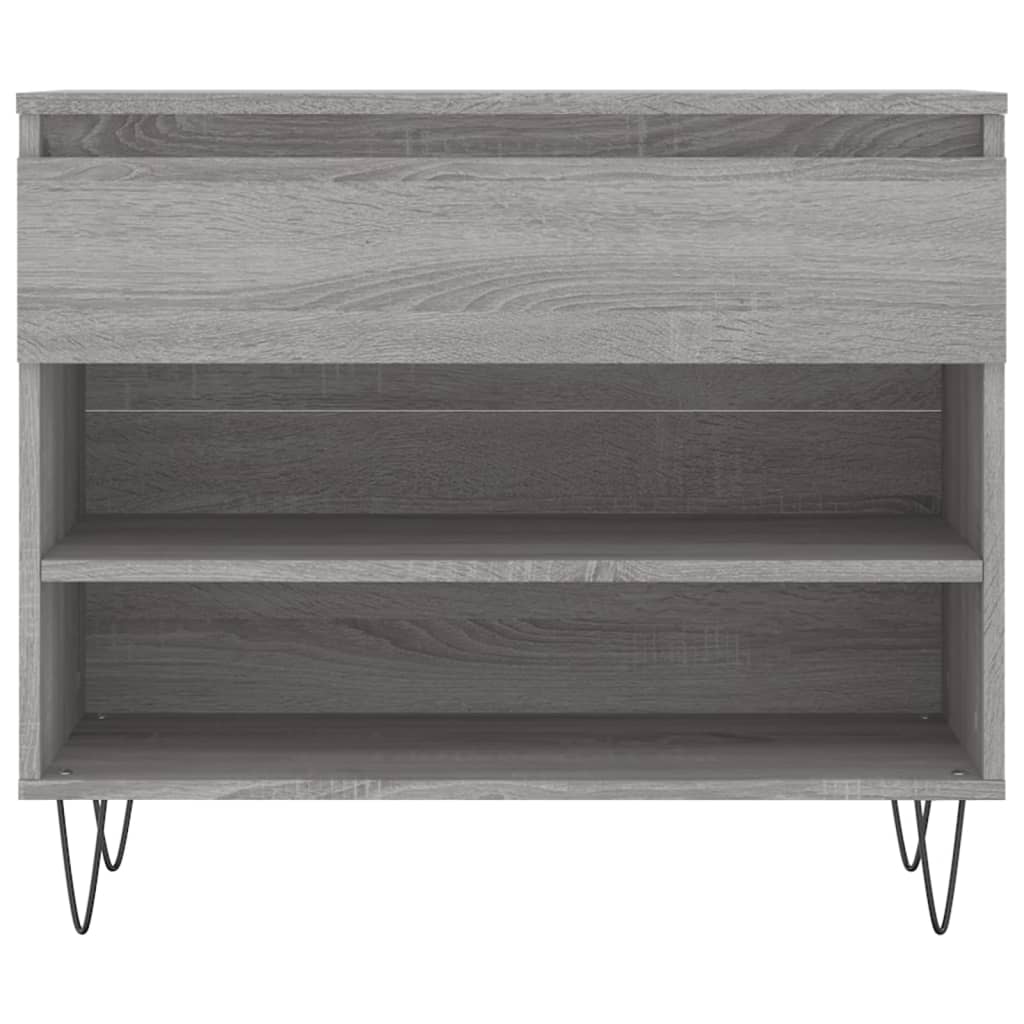 Schoenenkast 70x36x60 cm bewerkt hout sonoma grijs