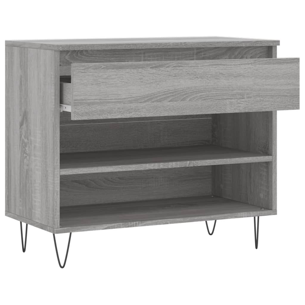 Schoenenkast 70x36x60 cm bewerkt hout sonoma grijs