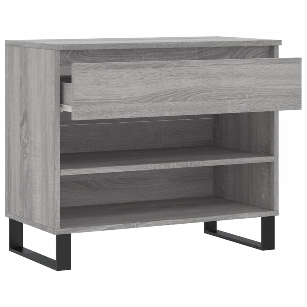 Schoenenkast 70x36x60 cm bewerkt hout sonoma grijs