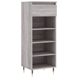 Schoenenkast 40x36x105 cm bewerkt hout grijs sonoma