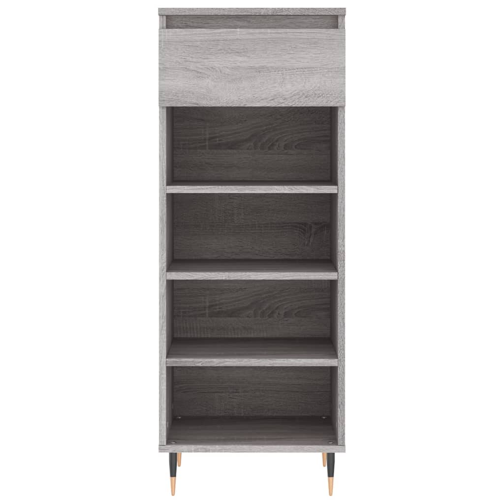 Schoenenkast 40x36x105 cm bewerkt hout grijs sonoma