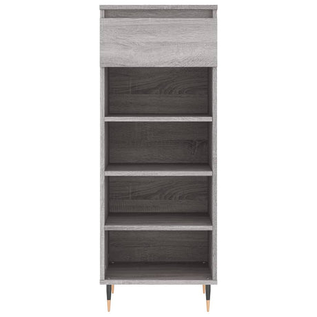 Schoenenkast 40x36x105 cm bewerkt hout grijs sonoma