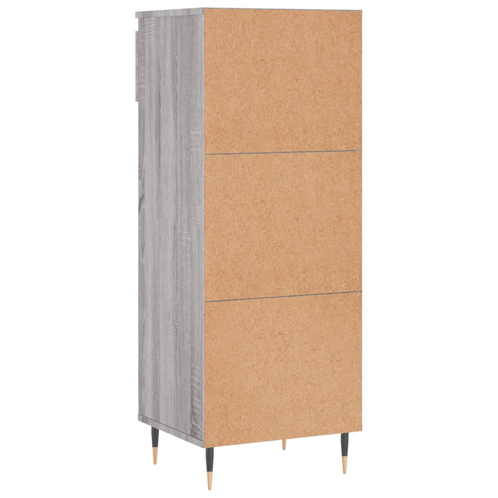 Schoenenkast 40x36x105 cm bewerkt hout grijs sonoma