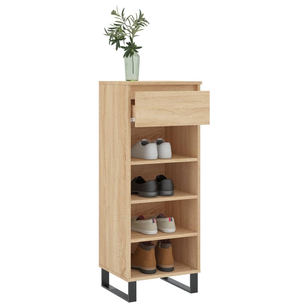 Schoenenkast 40x36x105 cm bewerkt hout sonoma eikenkleurig