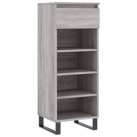 Schoenenkast 40x36x105 cm bewerkt hout grijs sonoma