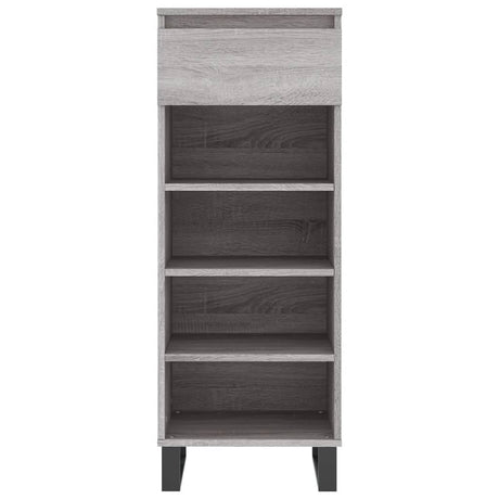 Schoenenkast 40x36x105 cm bewerkt hout grijs sonoma