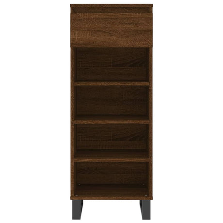 Schoenenkast 40x36x105 cm bewerkt hout bruin eikenkleur