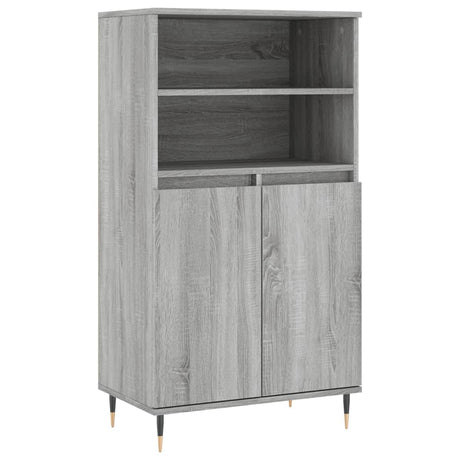 Hoge kast 60x36x110 cm bewerkt hout grijs sonoma eikenkleurig