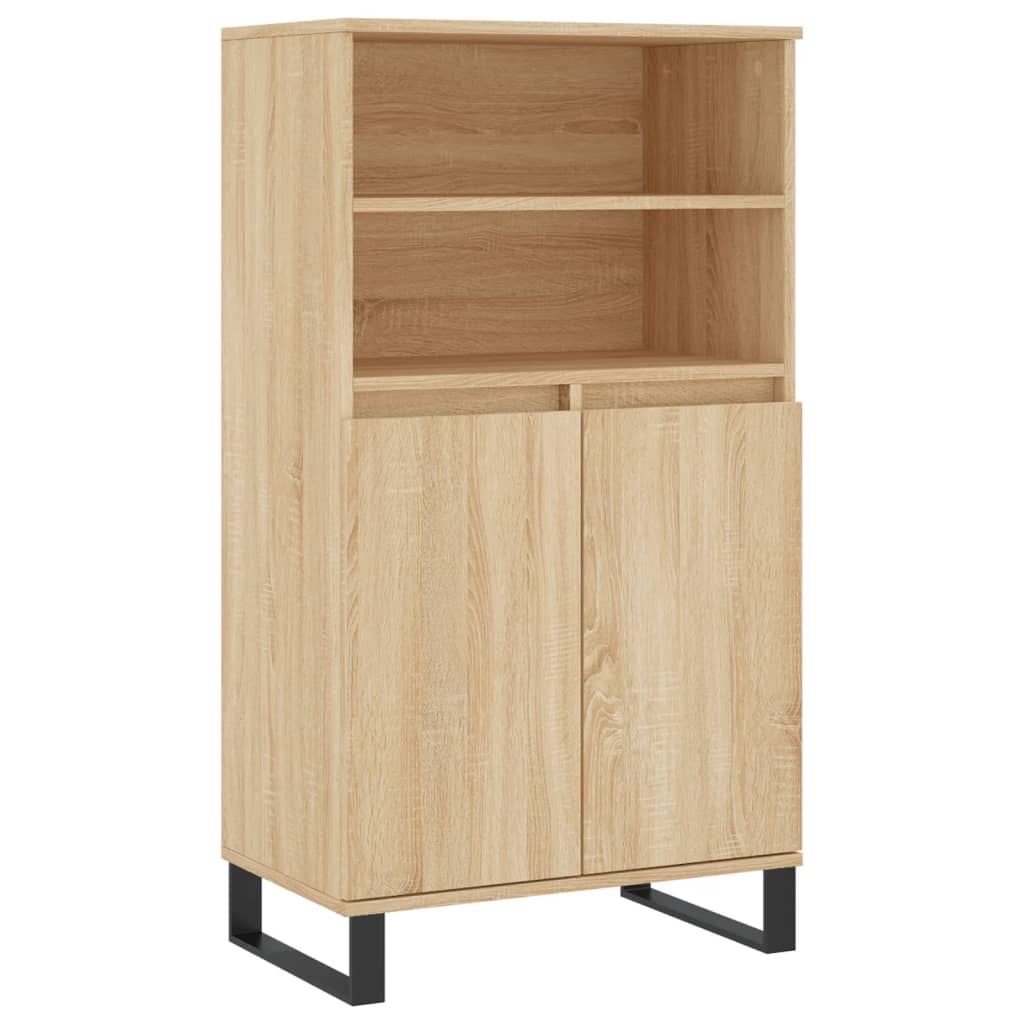 Hoge kast 60x36x110 cm bewerkt hout sonoma eikenkleurig - AllerleiShop