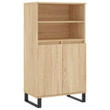 Hoge kast 60x36x110 cm bewerkt hout sonoma eikenkleurig - AllerleiShop