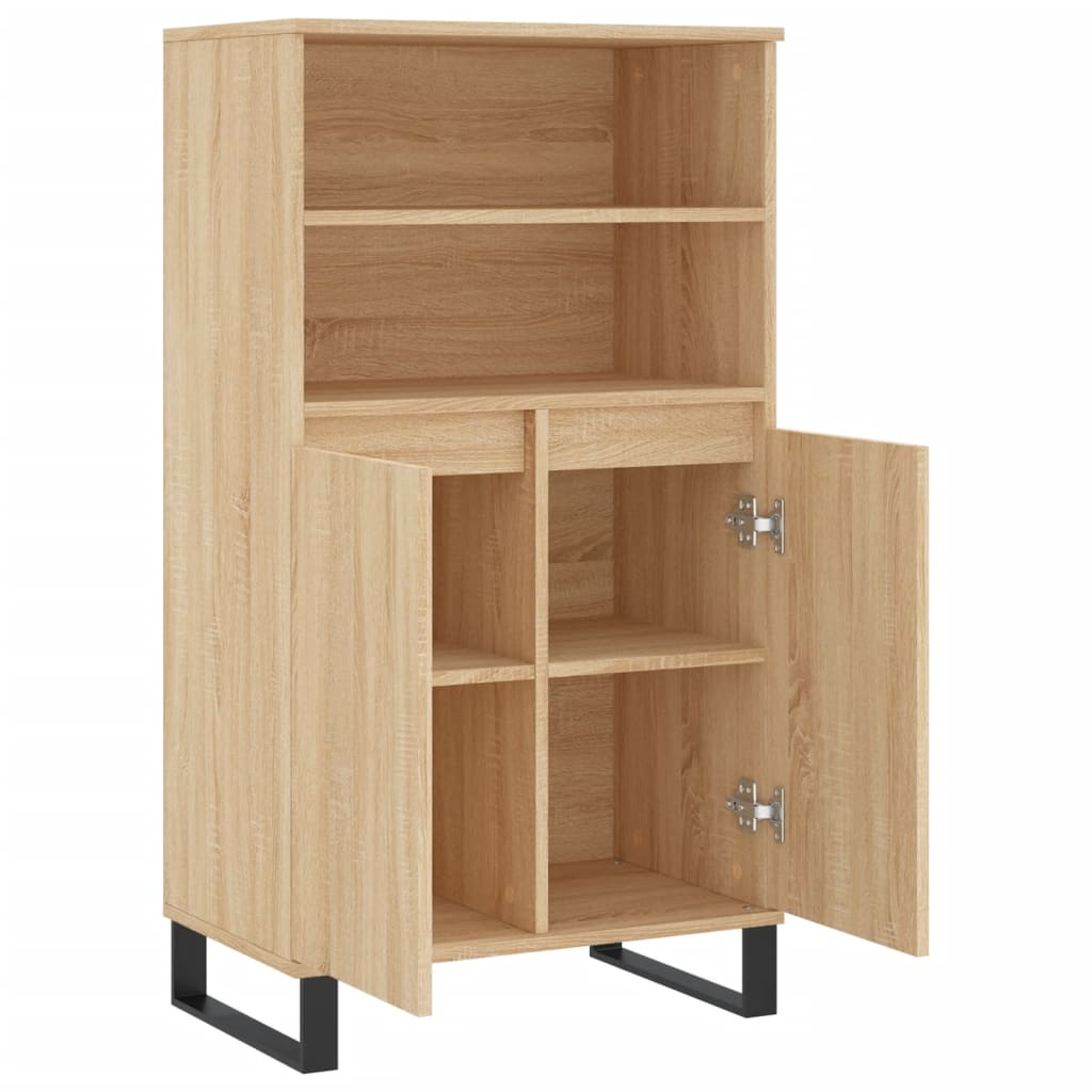 Hoge kast 60x36x110 cm bewerkt hout sonoma eikenkleurig - AllerleiShop