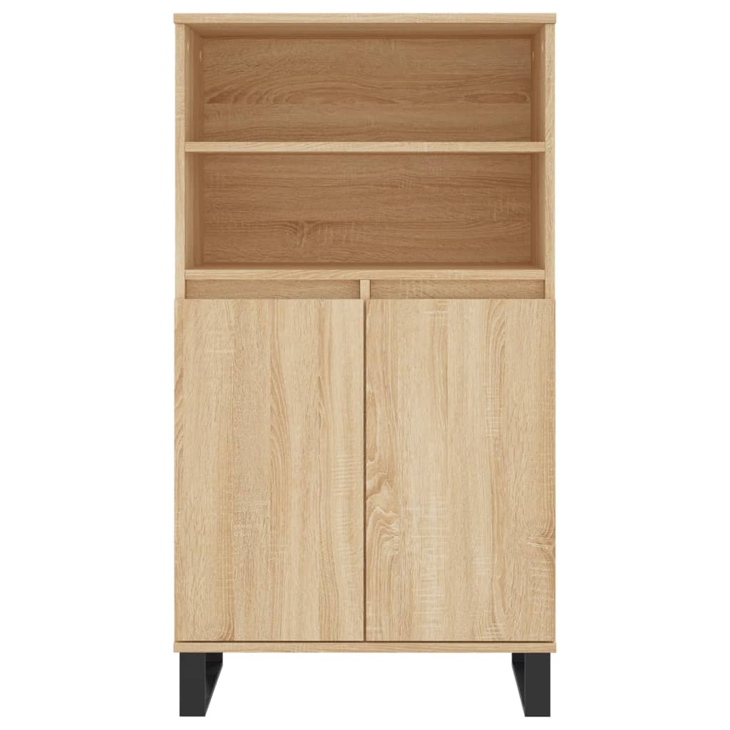 Hoge kast 60x36x110 cm bewerkt hout sonoma eikenkleurig - AllerleiShop