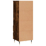 Hoge kast 40x36x110 cm bewerkt hout gerookt eiken