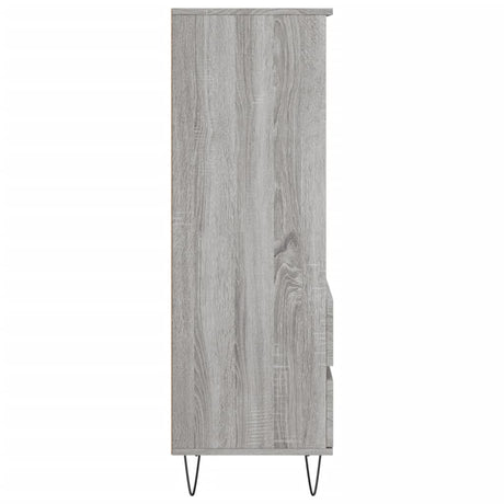 Hoge kast 40x36x110 cm bewerkt hout grijs sonoma