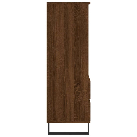 Hoge kast 40x36x110 cm bewerkt hout bruineiken