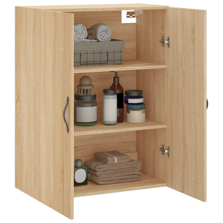 Wandkast 69,5x34x90 cm bewerkt hout sonoma eikenkleurig - AllerleiShop