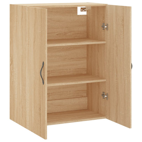 Wandkast 69,5x34x90 cm bewerkt hout sonoma eikenkleurig - AllerleiShop