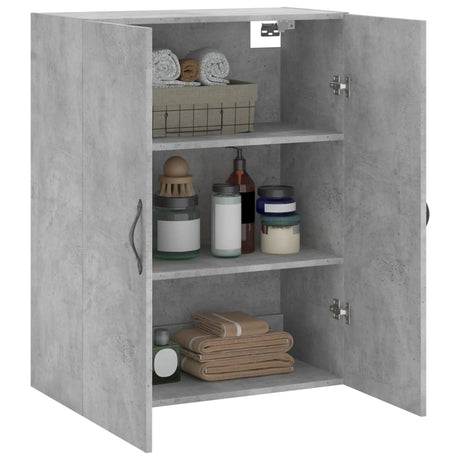 Wandkast 69,5x34x90 cm bewerkt hout betongrijs - AllerleiShop