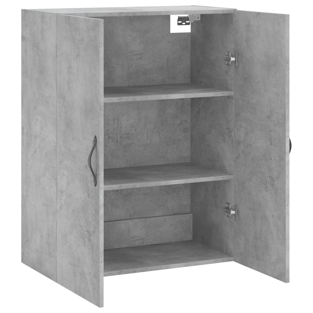 Wandkast 69,5x34x90 cm bewerkt hout betongrijs - AllerleiShop