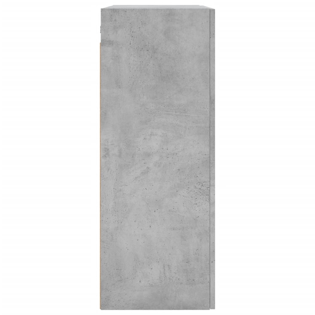 Wandkast 69,5x34x90 cm bewerkt hout betongrijs - AllerleiShop