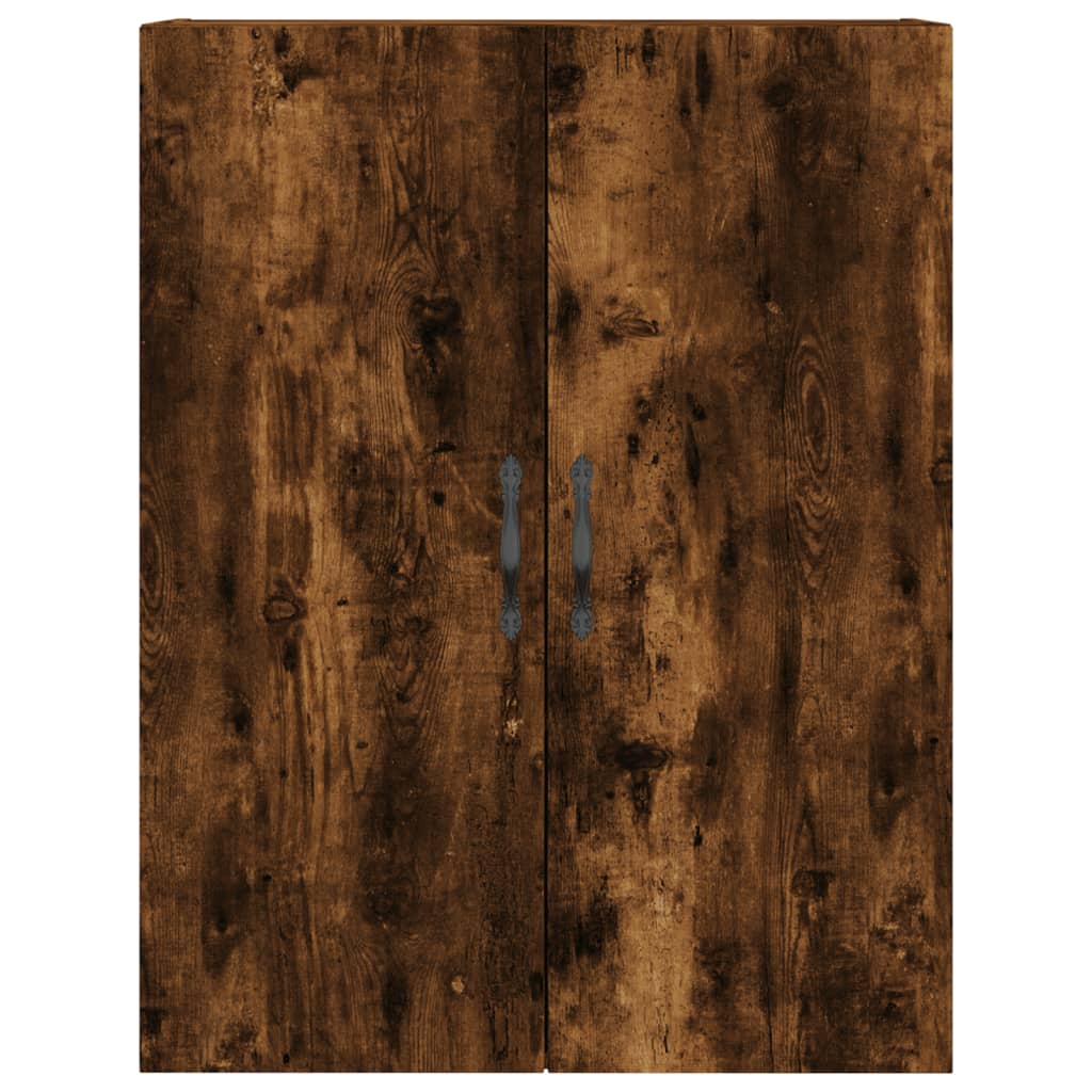 Wandkast 69,5x34x90 cm bewerkt hout gerookt eikenkleurig - AllerleiShop