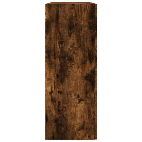 Wandkast 69,5x34x90 cm bewerkt hout gerookt eikenkleurig - AllerleiShop