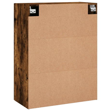 Wandkast 69,5x34x90 cm bewerkt hout gerookt eikenkleurig - AllerleiShop