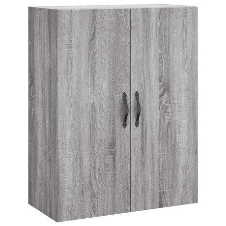 Wandkast 69,5x34x90 cm bewerkt hout grijs sonoma eikenkleurig