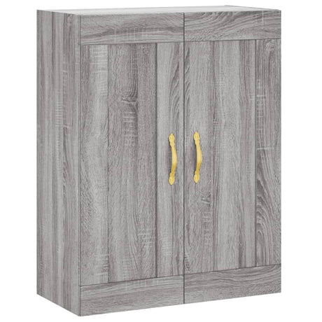 Wandkast 69,5x34x90 cm bewerkt hout grijs sonoma eikenkleurig