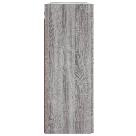 Wandkast 69,5x34x90 cm bewerkt hout grijs sonoma eikenkleurig