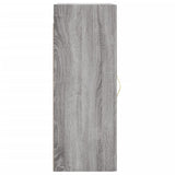 Wandkast 34,5x34x90 cm bewerkt hout grijs sonoma eikenkleurig