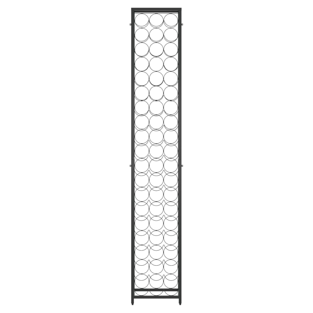 Wijnrek voor 57 flessen 34x18x200 cm smeedijzer zwart