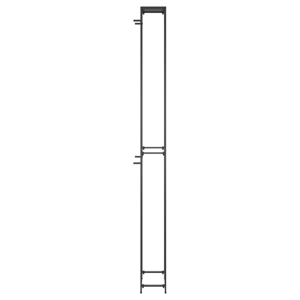 Wijnrek voor 57 flessen 34x18x200 cm smeedijzer zwart