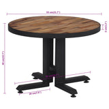 Salontafel rond Ø55x40 cm massief gerecycled teakhout - AllerleiShop