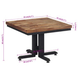 Salontafel 55x55x40 cm massief gerecycled teakhout - AllerleiShop