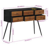 Wandtafel met lades 116x30x76 cm massief gerecycled teakhout - AllerleiShop