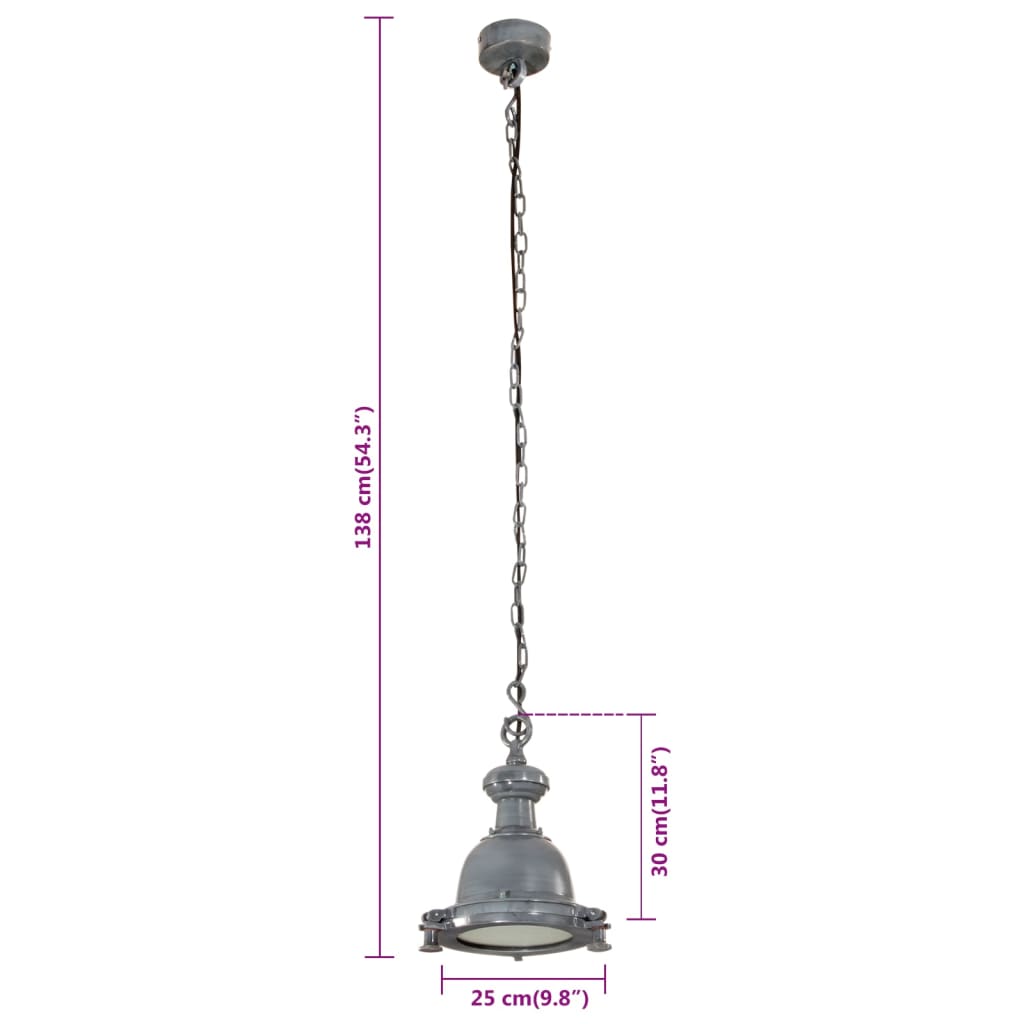 Hanglamp 25x25x138 cm aluminium - AllerleiShop