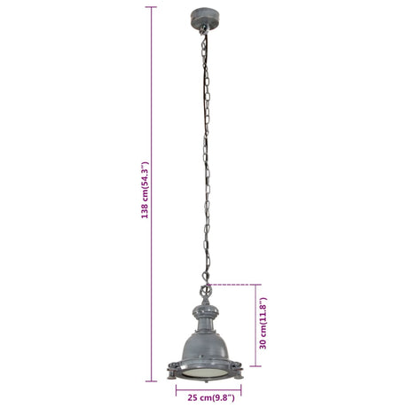 Hanglamp 25x25x138 cm aluminium - AllerleiShop