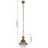 Hanglamp 25x25x139 cm aluminium - AllerleiShop