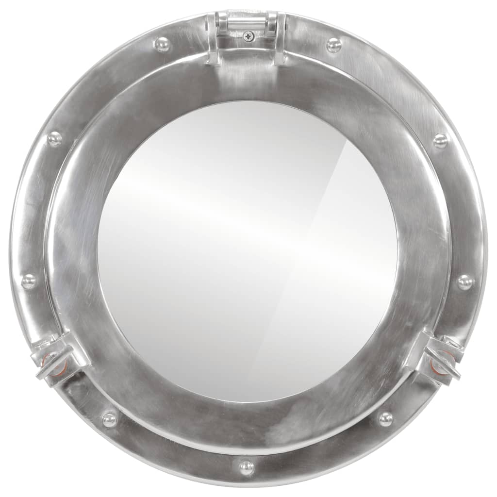 Wandspiegel patrijspoort Ø38 cm aluminium en glas - AllerleiShop