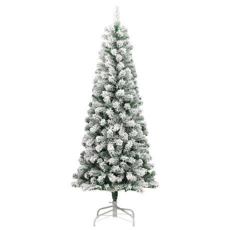 Kunstkerstboom met scharnieren en sneeuw 180 cm - AllerleiShop