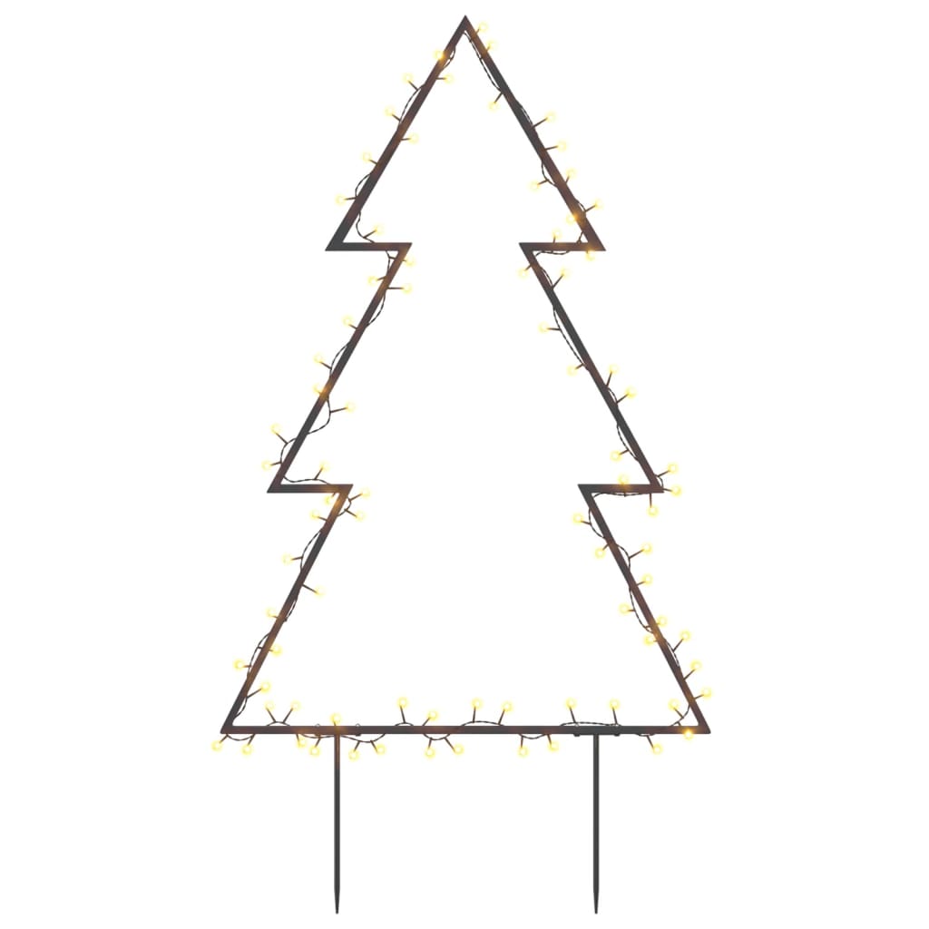 Kerstverlichting kerstboom met grondpinnen 80 LED's 60 cm - AllerleiShop