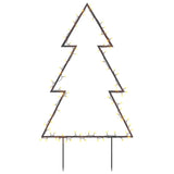 Kerstverlichting kerstboom met grondpinnen 80 LED's 60 cm - AllerleiShop