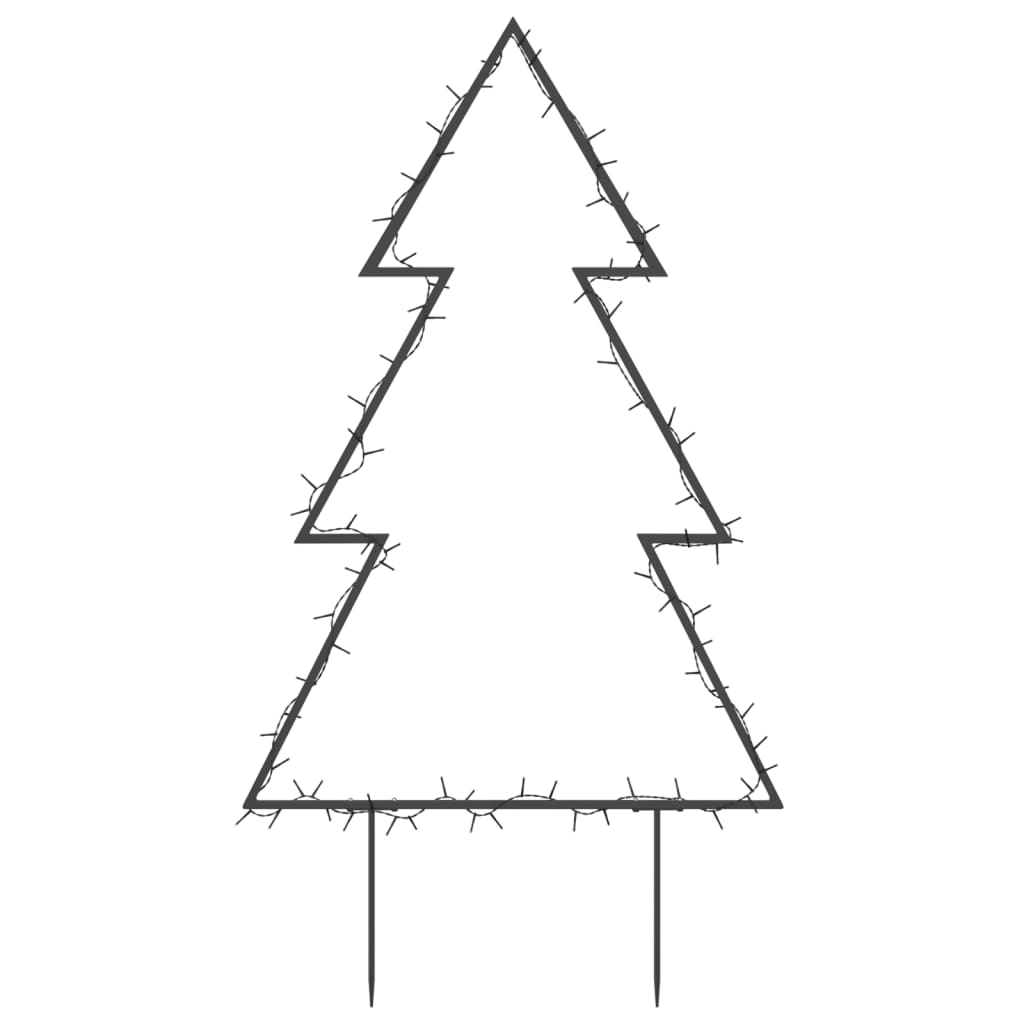 Kerstverlichting kerstboom met grondpinnen 80 LED's 60 cm - AllerleiShop