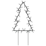 Kerstverlichting kerstboom 3 st met grondpinnen 50 LED's 30 cm - AllerleiShop