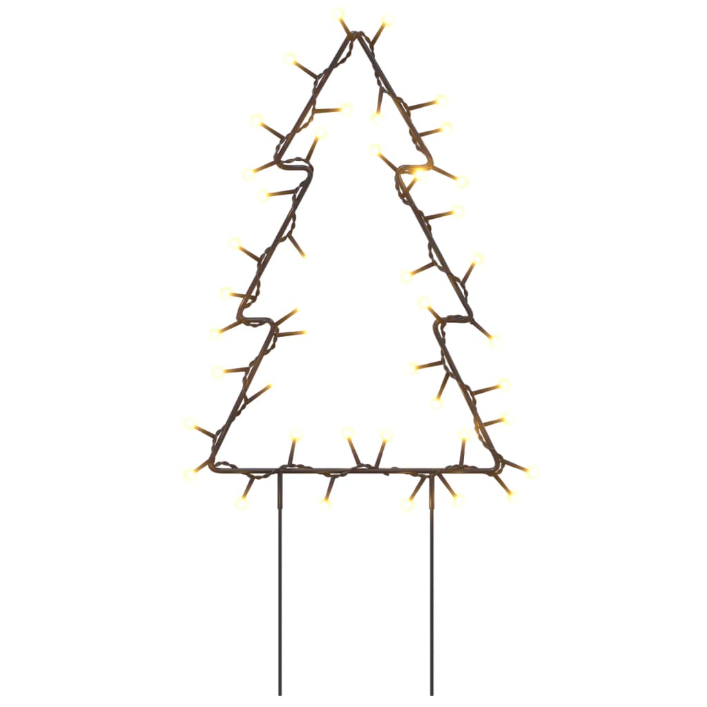 Kerstverlichting kerstboom 3 st met grondpinnen 50 LED's 30 cm - AllerleiShop