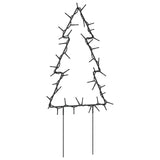 Kerstverlichting kerstboom 3 st met grondpinnen 50 LED's 30 cm - AllerleiShop